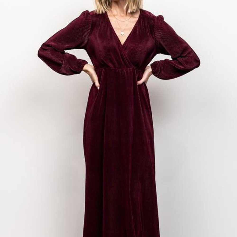 VENUS PLEATED MAXI DRESS | MULBERRY